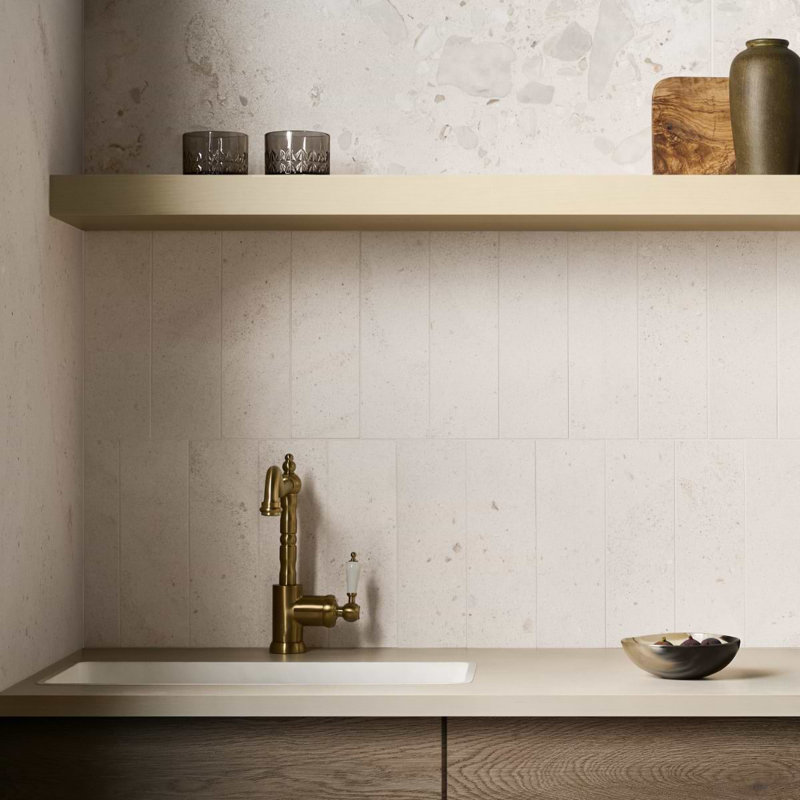Bond Tile Valenti Petite 3.86 In. X 11.88 In. Terrazzo Look Matte